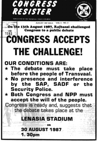 Congress Resister August 1987