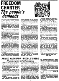 Freedom Charter: the peoples demands