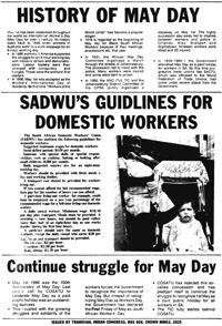 Continue struggle for May Day