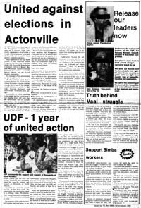 United against elections in Actonville