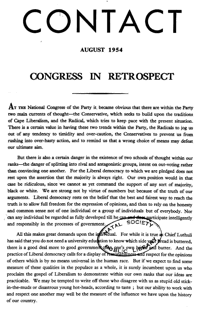 Congress in retrospect