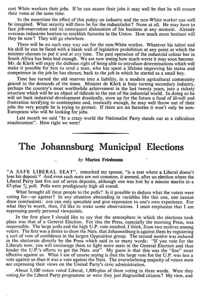 The Johannesburg Municipal elections