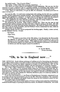 'Oh, to be in England now ...'