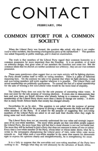 Common effort for a common society