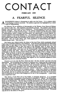 A fearful silence