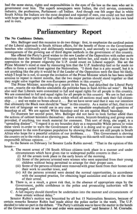 Parliamentary report