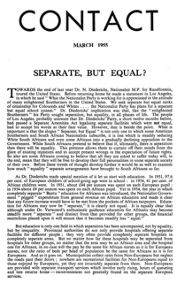 Separate, but equal?