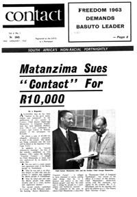 Contact Volume 6 No 1, 10 January 1963