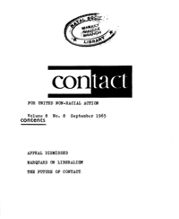 Contact Volume 8 No 8, September 1965