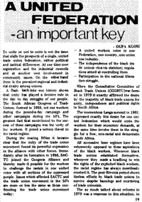 A united federation: An important key