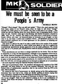 We must be seen to be a Peoples Army
