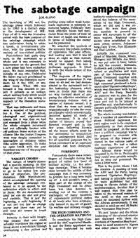 The sabotage campaign
