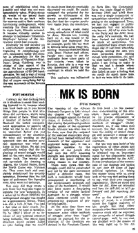 MK is born