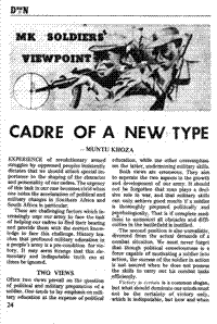 MK soldiers` viewpoint: cadre of a new type