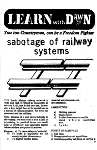 Learn with Dawn - you too, countryman can be a freedom fighter: sabotage of railway systems
