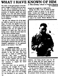 What I have known of him on the island: a 70th Birthday tribute to Nelson Mandela