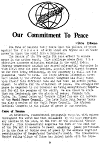 Our commitment to peace