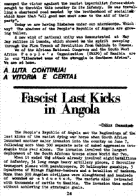Fascist last kicks in Angola