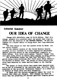 Editorial comment: Our idea of change