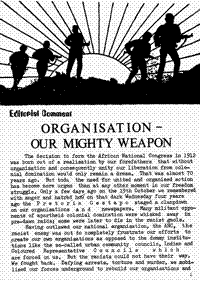 Editorial comment: Organisation - our mighty weapon