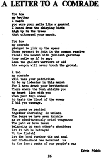 A letter to a comrade