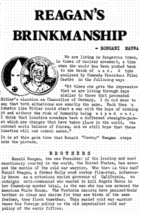 Reagans brinkmanship