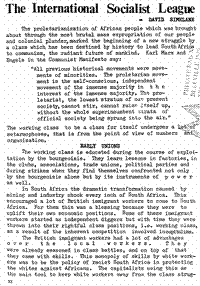 The international socialist league
