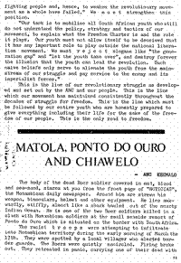 Matola, Ponto do Ouro and Chiawelo
