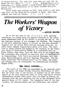 The workers weapon of victory