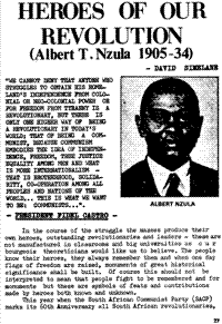 Heroes of our revolution: Albert T Nzula (1905-34)