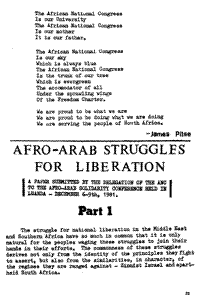 Afro-Arab struggles for liberation