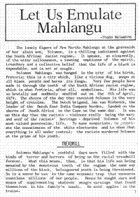 Let us emulate Mahlangu
