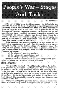 People`s war - stages and tasks