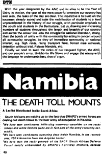 Namibia: the death toll mounts