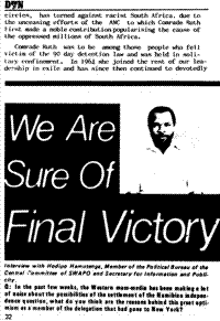 We are sure of final victory