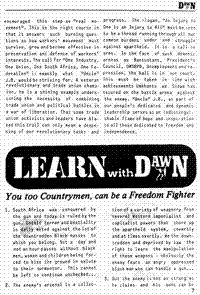 Learn with Dawn - you too countrymen, can be a freedom fighter