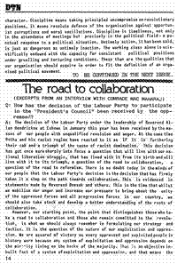 The road to collaboration