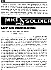 MK soldiers viewpoint - Let us organise
