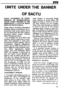 Unite under the banner of SACTU