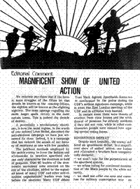 Editorial comment: Magnificent show of united action