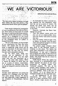 We are victorious