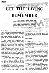 Let the living remember