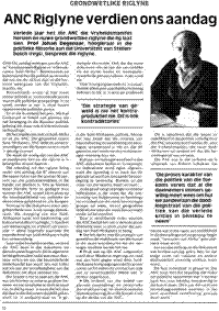 ANC riglyne verdien ons aandag (Article written in Afrikaans)