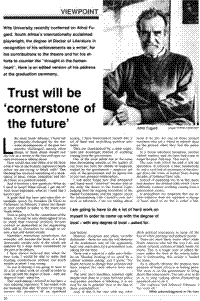 Trust will be the cornerstone