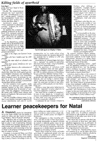 Learner peacekeepers for Natal