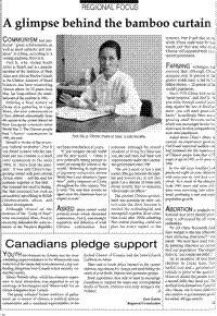 Canadians pledge support