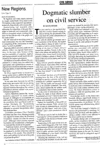Dogmatic slumber on civil service