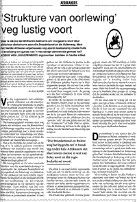 Strukture van oorlewing veg lustig voort