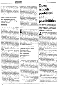 Open schools: problems and possibilities