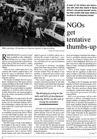 NGOs get tentative thumbs-up
